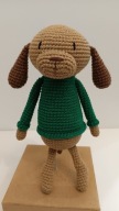PIESEK miś szydełko maskotka zabawka prezent handmade amigurumi ręcznie