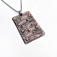 Wisior z czystej PL miedzi w stylu vintage. Jak z Rytosztuki lub ORNO.