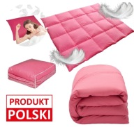CIEPLA KOŁDRA 160x200 PUCH I PIERZE NATURALNE Z GĘSI 2,5 KG, BAWEŁNA 100%