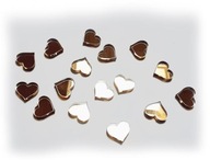 SERCE serduszko - złote lustro - 20 szt - SAMOPRZYLEPNE