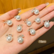 SPINKA DO WŁOSÓW biała perła VINTAGE MODNA anime warkocz modna klamerka