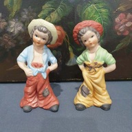 Para angielskich figurek z biskwitu – postacie, vintage