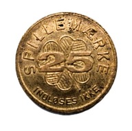 Żeton to duński żeton do gry (Spillemærke 25),