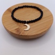 Bransoletka z koralikami Noc Kairu na gumce z zawieszką ręcznie robiona