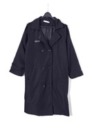 Damski Płaszcz Cienki Wiosenny Prochowiec Czarny |R. M