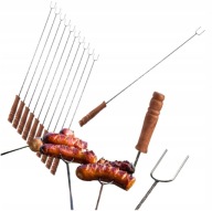 WIDEŁKI OGNISKOWE BEGRIS 100 CM 10 SZT DO KIEŁBASEK GRILL