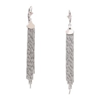 84496 Kolczyki srebrna stal chirurgiczna 316L łańcuszkowe chwosty