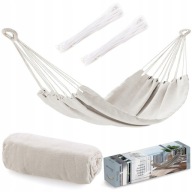 MOCNY HAMAK OGRODOWY TURYSTYCZNY HUŚTAWKA WZMOCNIONY 150kg 240cm + LINKI