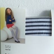 Rajstopy dziewczęce 110 116 GabrieIIa granatowe prążki (237)