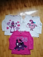 Bluzeczki dł. rękaw roz. 110 / 4-5 lat SUPER!