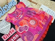 Mini Bontique - letnia sukienka wzory , tiul r 80