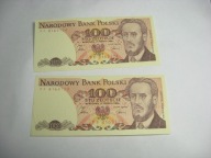 100 zł 1986 PF 2 sztuki kolejne numery