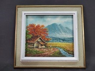 Jesień w dolinie - obraz olejny ręcznie malowany na płótnie