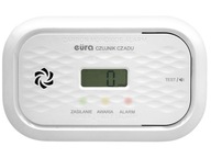 Biały solidny czujnik tlenku węgla (czadu) EURA CD-72A2v4300/B