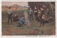 Studenci Piknik pod lasem skrzypce gitary 1917r.