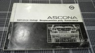 OPEL ASCONA C Instrukcja Obslugi Ksiazka 1987 PL POLSKA SALON POLSKA