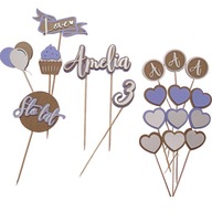 Zestaw topperów na tort- LOVE