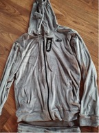 Komplet welurowy PLUS SIZE bluza kaptur rozpinana r. 4XL cappuccino