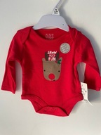 F&F--- ŚWIĄTECZNE BODY-- 0-3 M--62 ---NOWE