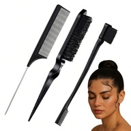 ZESTAW DO STYLIZACJI WŁOSÓW 3w1 GRZEBIEŃ SZCZOTKI DO FRYZURY PROFESJONALNEJ