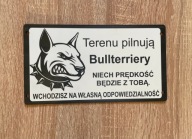 Grawerowana Tabliczka uwaga pies Bulterier