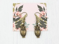 kolczyki sowy vintage retro sówki ptaki boho NB48