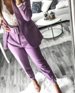 ZARA SPODNIE PASEK LILA LILIOWE BLOG NOWE XS!