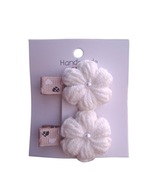 Mini spineczki do włosów szydełkowy kwiatek 2 szt.