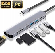 ADAPTER 7W1 HUB USB-C HDMI 4K PD SD 2x USB 3.0