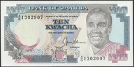 Zambia 10 kwacha 1989 - A/G - Kenneth Kaunda - stan bankowy UNC