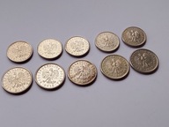 Monety IIIRP, 10gr 20 gr, podwójny rant, 10 sztuk, bardzo dobry stan