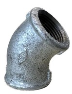 KOLANO KOLANKO OCYNKOWANE ŻELIWNE 1/2 CALA KĄT 45 STOPNI