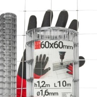 SIATKA LEŚNA OGRODZENIOWA OGRODZENIE DZIAŁKI OCYNKOWANA 120CM 60X60MM 1,6MM