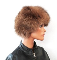 15418 CZAPKA NATURALNE FUTRO Z LISA obwd głowy 54 - 56 cm