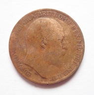 Wielka Brytania 1 one penny 1908