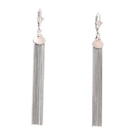 84494 Kolczyki srebrna stal chirurgiczna 316L łańcuszkowe chwosty