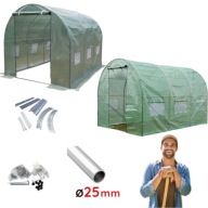 FOLIA TUNEL OGRODOWY 3X2 6M2 ZIELONY GRUBY STELAŻ OCYNKOWANE RURKI PE 140G