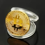 Bitcoin złota moneta kolekcjonerska kryptowaluty bit coin kolekcjonerski