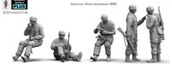 Żywica figurki niemieckich spadochroniarzy WWII 1/16