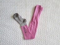 Gatta rajstopy różowe szary i wzorek nowe roz 128