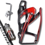 Koszyk na bidon West Biking Uchwyt-Czarno-Czerwony czerwony