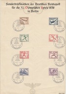 Olimpiada Berlin 1936 - cała seria olimpijska na okolicznościowym karnecie