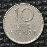 *SZWECJA [0072]*10 ore 1963 (SVERIGE) Król Gustaw VI Adolf Korona, Monogram