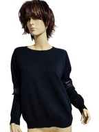 COS bluza sweter z wełną i skórą M-38/40