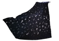 KOC PLUSZOWY DEKORACYJNY SREBRNY NADRUK 150 cm x 200 cm niebieski