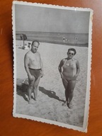 PRL para na plaży strój kapielowy (1368c)