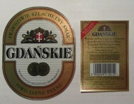 ETYKIETA PIWO JASNE PEŁNE GDAŃSKIE + KONTRA BROWAR ELBLĄG