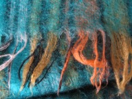 Glentana welna100% 70%Mohair 30% Woool szal vntg SQ 178cm x 48cm handmade