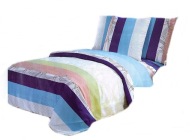 pościel z bawełny 200x220 + 2x70x80 zamek + prześcieradło 200x230 wzór 805