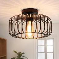FRIDEKO HOME Czarna Lampa Sufitowa E27 do Kuchni i Salonu